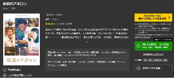 坂道のアポロン 実写 動画の無料フル視聴はココ Huluで配信 Dailymotion Pandoraも調査