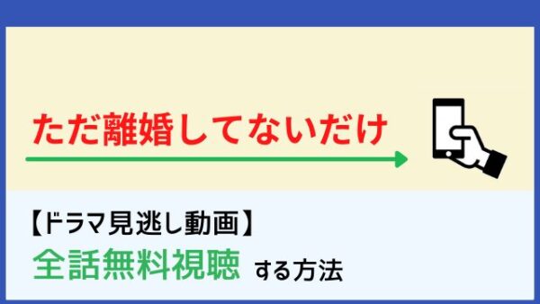 ただ離婚してないだけの見逃し配信動画を無料で1話から最終回まで全話フル視聴する方法 再放送情報も